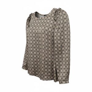 LOFT Small Women’s Green and Pink Floral Polyester Blouse